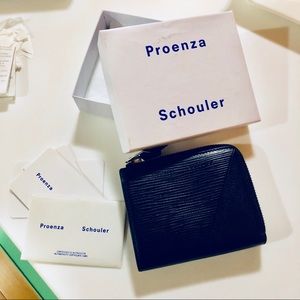 Proenza Schouler black leather wallet
